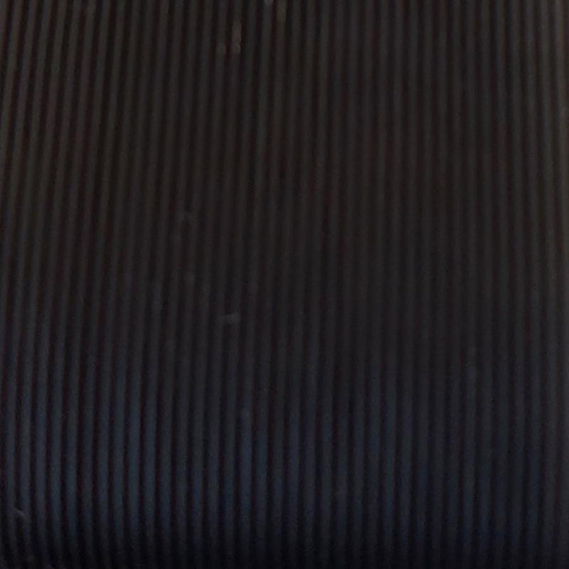 Round rubber strip, solid dark navy ribbed texture
