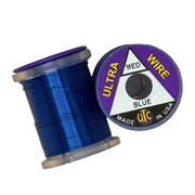 Ultra Wire spool with blue wire and purple Ultra Wire reel label