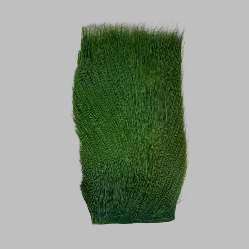 Deer belly hair piece in green