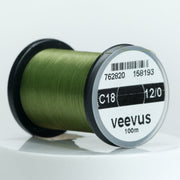 Veevus Thread 12/0 spool, olive green thread, 100m