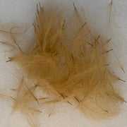Tan C.D.C. feather fibers, loose pile for fly tying