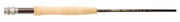 Carbon fishing rod with cork grip and black shaft