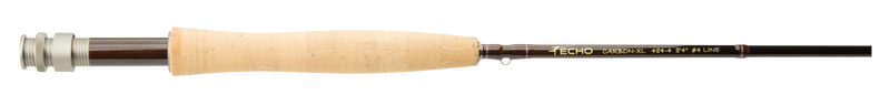 Carbon fishing rod with cork grip and black shaft