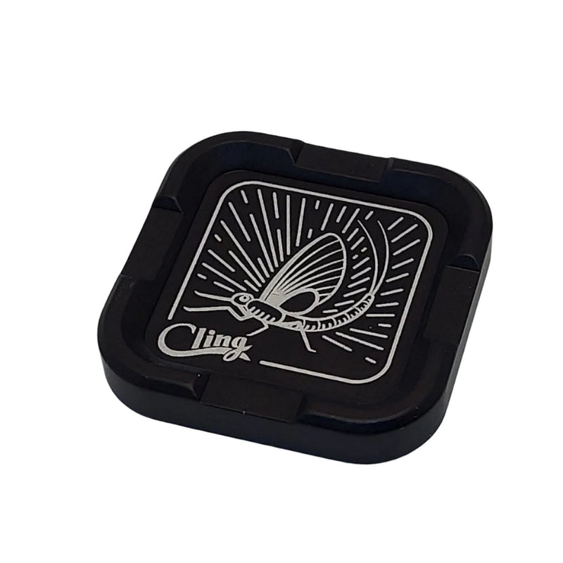 Mag Grab with dark square base and butterfly fish graphic