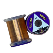 Copper wire spool with Ultra Wire reel label