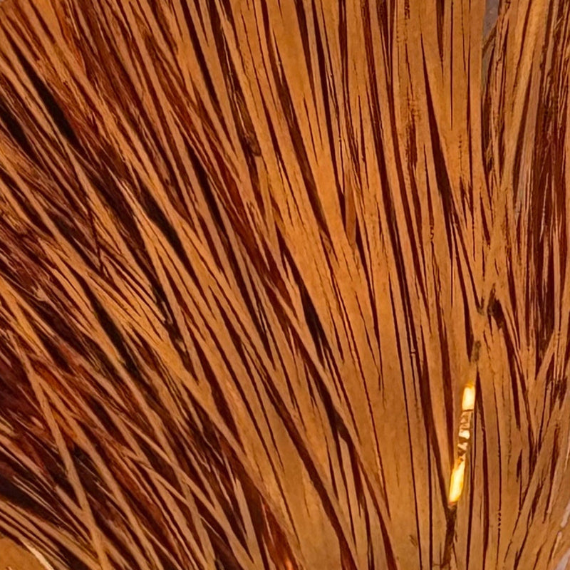 Copper metallic tinsel marabou fringe with reflective strands