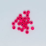 Cyclops beads hot pink round beads with center hole
