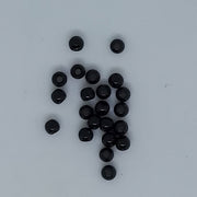 Cyclops beads black round beads with center hole