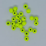 Cyclops beads neon lime green round beads with center hole