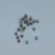Cyclops beads small metallic gray round beads with center hole