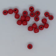 Cyclops beads red round beads with center hole