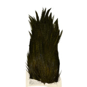 Ewing Hackle Signature Series dark olive feather tuft with upright spiky tips