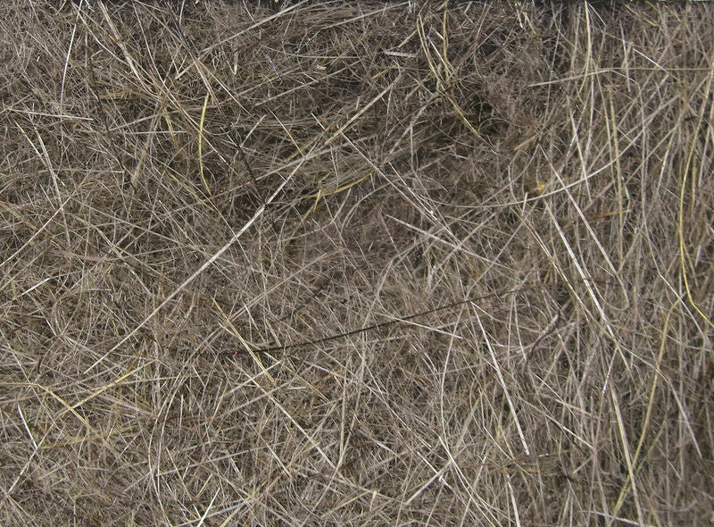 Fly tying dubbing fibers in brownish gray with yellow strands