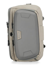 Simms sling pack in Dolomite, gray front panel with SIMMS logo patch