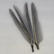 Duck quills bundle in dark gray and light gray feather quills