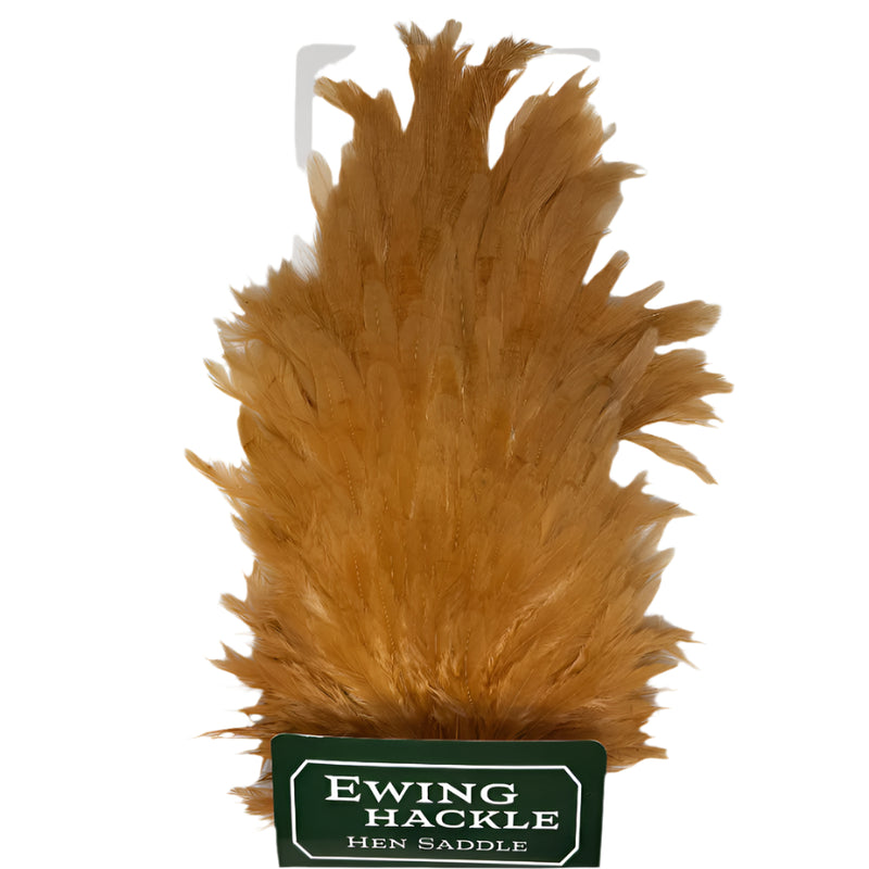 Ewing hen saddle tan brown feathers cluster