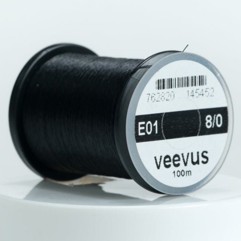 Black thread spool, 8/0, 100m.