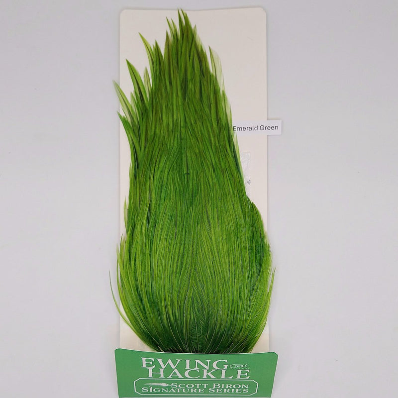 Ewing Hackle Signature Series emerald green feather tuft, tapered tips
