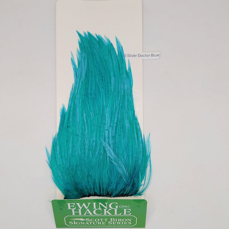 Ewing Hackle Signature Series silver doctor blue feather tuft with full barbs