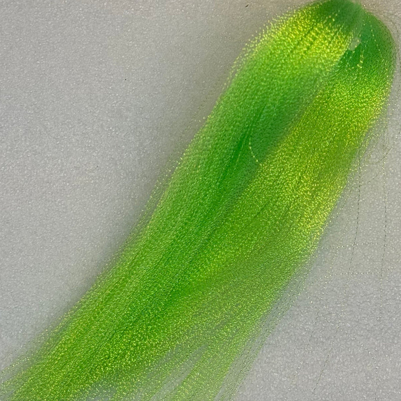 Wapsi Midge Flash fly tying flash strand in bright green with fine fibers