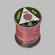 Fl pink vinyl rib ribbon spool, medium size