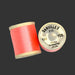 Fluorescent Shrimp Pink spool of thread from top and side view 