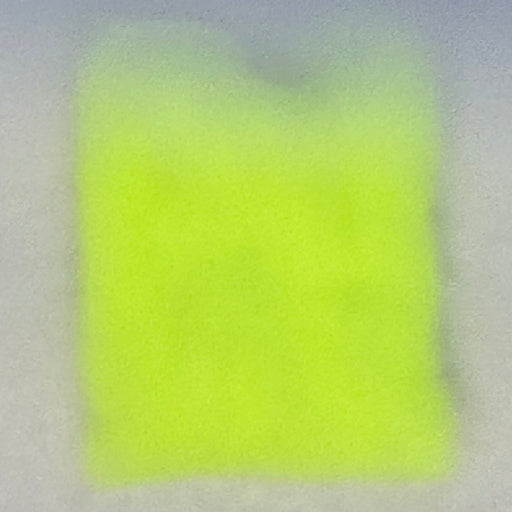 Close up fluorescent yellow sparkle dubbing