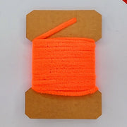 Rayon chenille yarn spool, bright orange