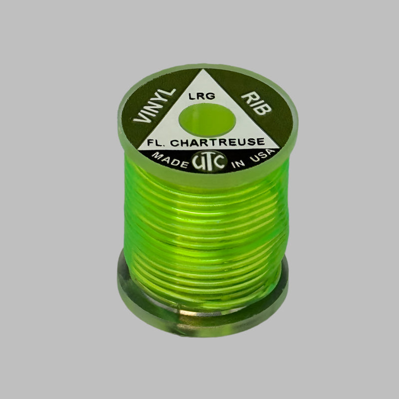 Vinyl D-rib cord spool in fluorescent chartreuse