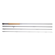 Lamson Guru fly fishing rod with cork handle, line guides visible