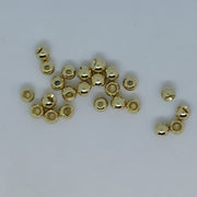 Cyclops beads gold round beads with center hole