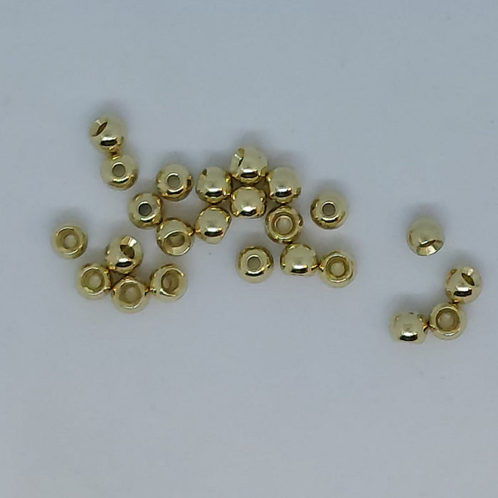 Close up of Cyclops Beads GOLD