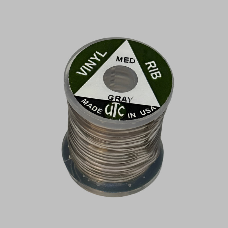 Gray vinyl rib ribbon spool, medium size