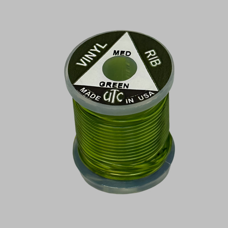 Green vinyl rib ribbon spool, medium size