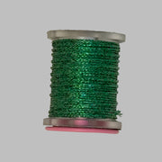 Mini sparkle braid thread spool in deep green glitter