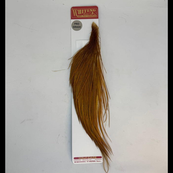 reddish brown half cape on packaging