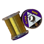 Ultra Wire spool with gold wire and purple Ultra Wire reel label