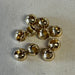 pile of 10 gold colored slotted tungsten beads