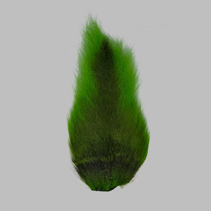 Large bucktail tuft, bright green