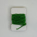 Kelly Green very fine chenille horizontally wrapped around white card