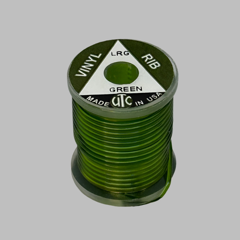 Vinyl D-rib cord spool in green
