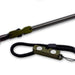 close up of deep green rod holder as seen on part of rod