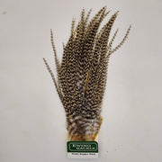 Speckled brown wooly bugger fly pack with feather tuft