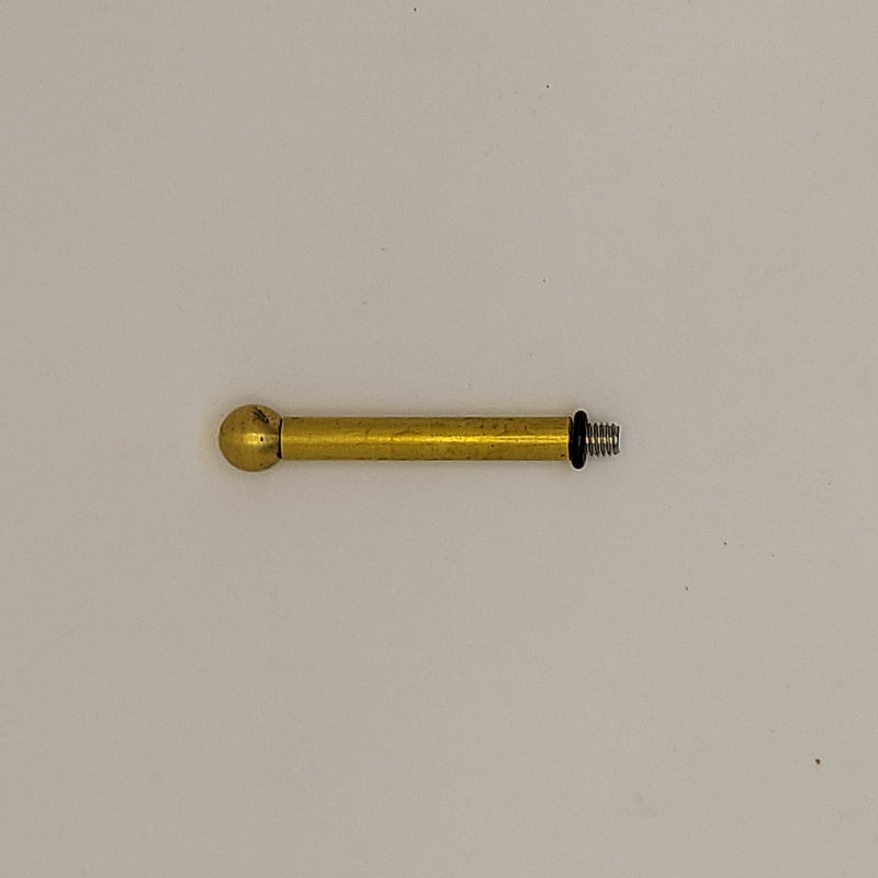 HMH TRV handle in brass gold finish with threaded end and rounded knob