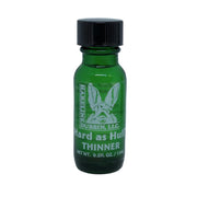 Hard as Hull head thinner bottle, green glass with black cap, DUBBIN, LLC label