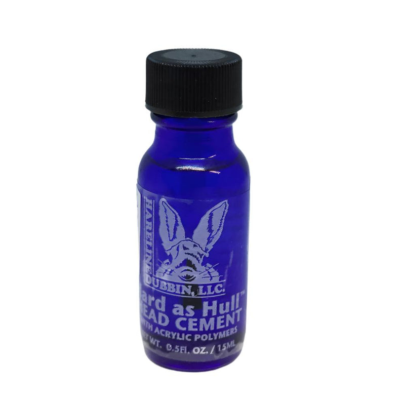 Hard as Hull head cement bottle, blue with black cap; DUBBIN, LLC label