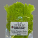 Chartreuse feathers coming out of plastic product bag