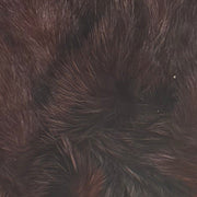Dyed hare mask fur close-up in deep brown with fine fibers