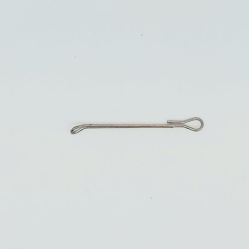 Fishing hook shank with loop eye, bare metal wire