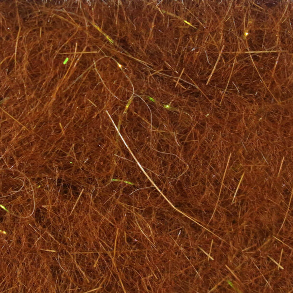 Rust brown dubbing fibers, dense